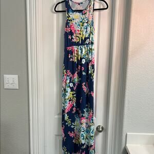 Source Unknown Floral Maxi Dress - Navy and Multicolor Size S